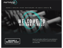 Tablet Screenshot of nirvana-fitness.co.uk